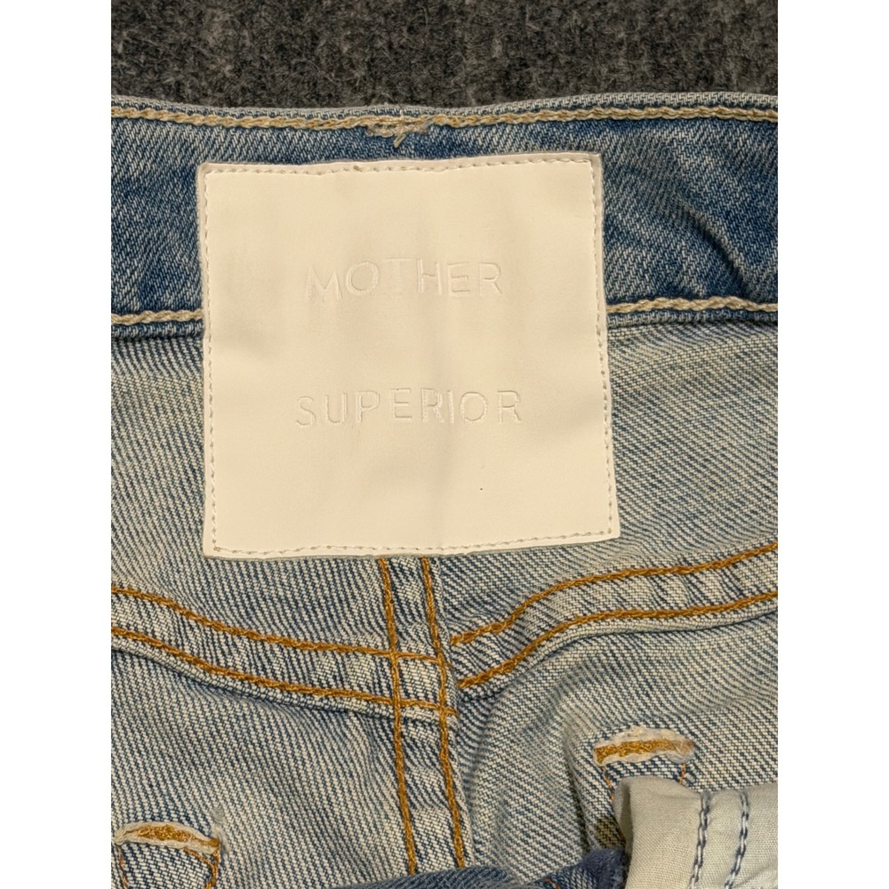 Mother Superior The Tomcat The Confession Distressed Straight Leg Jeans 27 - Picture 3 of 8